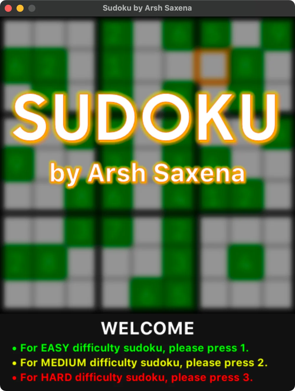 Sudoku with Solver