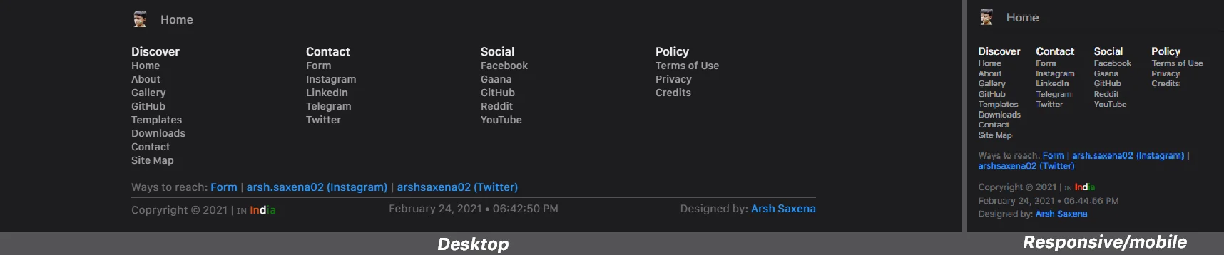 Modern Footer